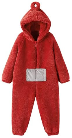 rtdgcv Teletubbies Costume Costume Kids Pyjamas Girl and Boy Unisex Animal Costume Cosplay Homewear Fleece with Hood Sleepwear Party Fancy Dress ..