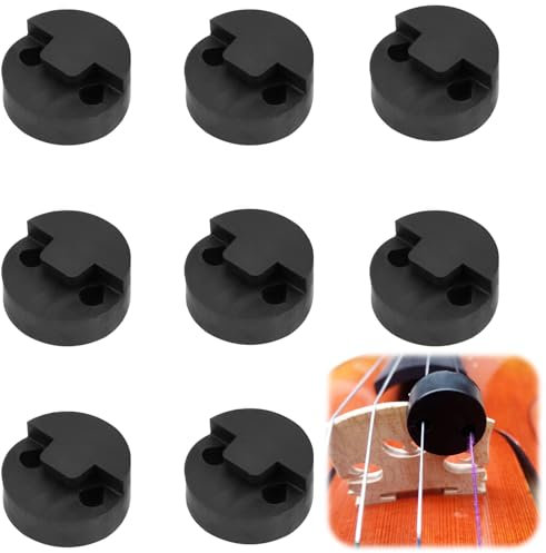 8er Set Violin Dämpfer – Geigendämpfungsgummi, Schalldämpfer für Violine, Violin Mute für Anfänger und Enthusiasten