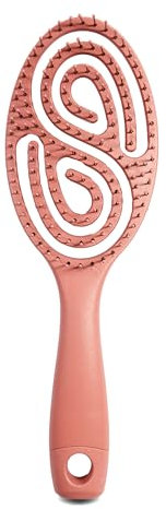 MIBELLA BEAUTY & CO Haarbürste ohne ziepen für Frauen und Männer - Detangler mit Spiralkissen für sanfte Kopfmassage nachhaltig aus Weizenstroh