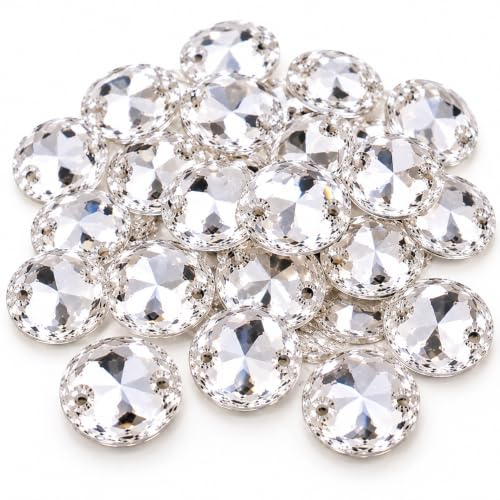 Perlin Strasssteine zum Aufnähen 500stk Glitzersteine 6mm Rund Set Kristall Aufnähsteine Acrylsteine Crystal Flatback für Basteln Kleidung Tasche Deko Textilien Hochzeitskleid DIY (Kristall Klar)