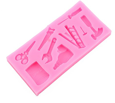 RASTKY Tools Silicone Fondant Lovely Silicone Cake Fondant Topper Hammer Spanner Tools Baking Construction Chocolate
