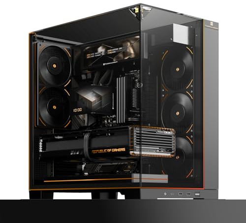 Thermalright A70 Vision ATX Boîtier de jeu | Trois côtés sans support, panneau en verre panoramique | 8 emplacements pour ventilateurs | Boîtier d'ordinateur de style tour | Équipé d'une interface de
