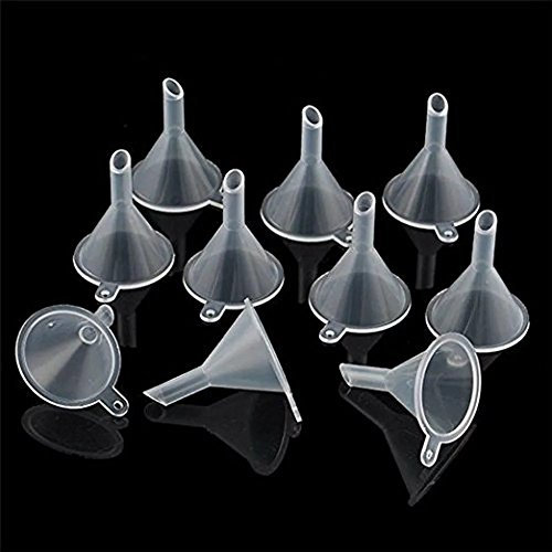 AccHomek Nouveau Mini entonnoirs de voyage en plastique pour les petits échantillons 5pcs