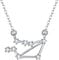 Clearine 925 Sterling Silver Astrology CZ Pendant Necklace for Women - Libra Constellation Zodiac 12 Horoscope Birthday Jewellery Gift