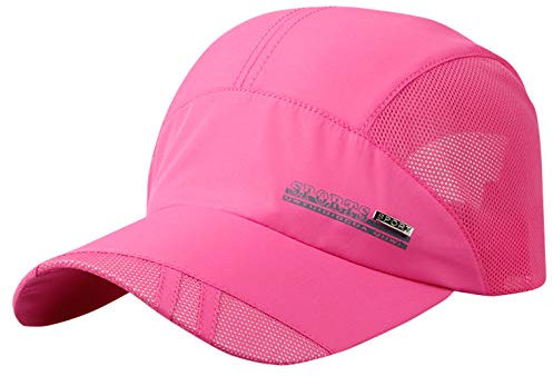 AIEOE Atmungsaktive Kappe Outdoor Kappe Leicht und Schnelltrocknend Basecap Baseball Cap - Pink