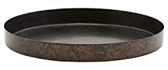 House Doctor 205340130 Tablett, Ella, Mattes Eisen/Schwarz, Mehrfarbig, H: 2 cm, Dm: 20 cm