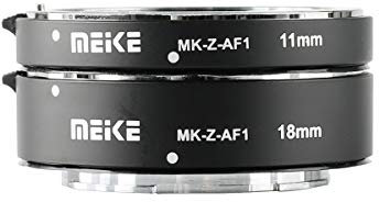 Meike MK-Z-AF1 Metal Auto Focus Macro Extension Tube Adapter Ring (11mm+18mm) Compatible with Nikon Z5 Z6 Z7 Z50