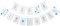 Friendly Fox Baby Girlande, Babyparty Deko, Willkommen Baby Girlande, Hurra ein Junge Girlande (blau)