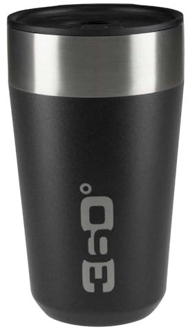 360 DEGREES Vaso Aislado Large Glass, Black, One Size