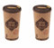 Lot de 2 tasses isothermes réutilisables avec couvercle en liège 500 ml