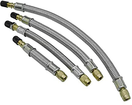 BB-EP Stahlflex - Flexible Ventilverlängerung für Fahrzeuge LKW & PKW | 100 mm Länge | 1 Stück