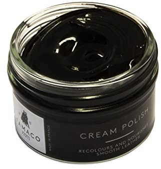 Famaco 50ml Black Leather Deluxe Boot and Shoe Cream Polish With Polishing Duster - Long Lasting Shine Protector Kit for Boots and Shoes