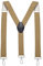 MASADA Herren Hosenträger mit robusten Karabiner Verschluss stufenlos verstellbar 3,5 cm breit und bis zu 195 cm Körpergröße - Raute Hellbraun