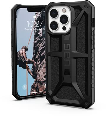 Urban Armor Gear Monarch Schutzhülle kompatibel mit Apple iPhone 13 Pro [Wireless Charging kompatibel, 5-Schichten Schutz nach Militärstandard, Erhöhter Rand] schwarz