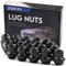 ZOFFI M12 x 1,5 Schwarz OEM Factory Style Große Eichel Sitz Lug Muttern für die meisten Ford Fiesta Focus Fusion Fabrik Räder – 20 Stück Chrom geschlossenes Ende M12 x 1,5 Lug Nuts