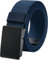 LionVII Elastische Gürtel für Herren Arbeit Nylon Canvas mit Metallschnalle 130cm (Marineblau)