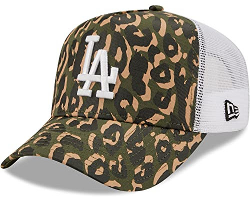 New Era Seasonal Camo LA Trucker Cap Basecap Baseballcap Curved Brim Truckercap MLB Meshcap Dodgers Damen/Herren - mit Schirm, Snapback, Schirm Winter Herbst Frühjahr Sommer Frühling-Sommer
