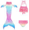 GD-SJK Lässige Badebekleidung für Mädchen, Bikini-Badeanzug, 3-teiliges Set für Kinder, Mädchen, Cosplay (#8,130cm)