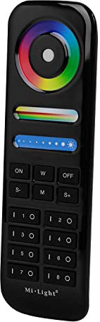 LIGHTEU®, Miboxer 8 Zonen RGBCCT Fernbedienung, 2,4 GHz, kompatibel mit Lampen und Controllern der Miboxer RGBCCT Serie, fut089-B