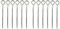 Stitchtight Upholstery Skewers/Pins Pack of 12 Hardened Steel / 16 Gauge (4 inch Long)