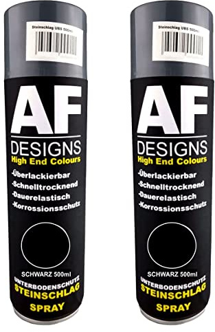 Alex Flittner Designs Steinschlagschutz Spray Unterbodenschutz schwarz 2x500ml Spraydose
