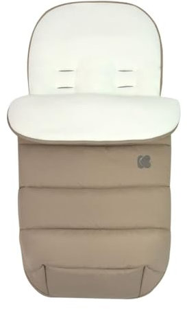 Kikkaboo Fußsack Classic für Kinderwagen Fleece Reißverschluss wasserabweisend beige