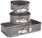 ARVINKEY Non Stick Bakeware Set - Cake Tins Set, Leakproof Springform Baking Tray Set of 3, 1 Rectangle + 1 Round + 1 Mini Heart-Shaped Baking Pan