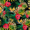 HEKO PANELS Oxford Wasserdichte Meterware Canvas-Stoff Polyester Zum Nähen Nähstoffe Möbelstoffe Dekostoffe Wasserabweisend Blickdicht Blumen Tropen Tropical 3 Meter 155 x 300 cm