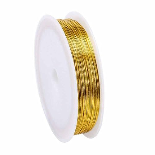 SHTGOI Alambre de cobre de 0,5 mm, alambre de metal para manualidades, fino, 40 m, rollo de alambre de cobre, alambre para joyas, alambre lacado, para manualidades, manualidades, arte floral, perlas