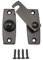 QCAA 2.5 x 2.65, Large, Heavy Forged Solid Brass Door Latch, 180 Degrees Flat Surface Mounting Door Latch Buckle for Doors & Windows, Oil-Rubbed Bronze, 1 Pack, Made in Taiwan
