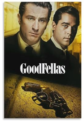 LIANGSHUANG Poster mit kulturellen Darstellungen der Mafia-Filme, Goodfellas, Wandkunst, Poster, Heimdekoration, Bild, Leinwand, Gemälde, Poster, 60 x 90 cm