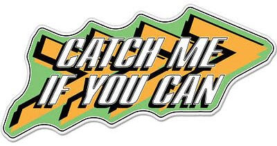 WildeBabsKLBT Catch Me If You Can car K1349 Hochwertiger Premium Auto-Aufkleber Sticker Decal Autoaufkleber Aufkleber-Folie 12cm