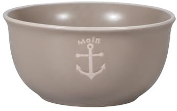 Seaside No.64 - Stoviglie in terracotta marittima - Serie Mix & Match da abbinare - motivi nautici, colori caldi - accessori da cucina in ceramica, articoli da regalo (ciotola, ancora beige)