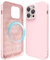 Oakxco für iPhone 13 Pro Max Hülle Magsafe Silikon Handyhülle Bunt, Ultra Dünn Slim Case Einfarbig Handy Hülle Mädchen, Magnetisch Induktives Laden Schutzhülle Matt Silikonhülle Glatt Gummi, Rosa Pink