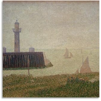 Georges Seurat Wandkunstdrucke, Poster auf Leinwand, Wandkunstdrucke, Poster, Foto, Bild, Malerei, Poster, Raumdekoration, 30 x 30 cm