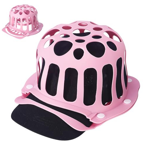 Kinsinder Sombrero lavador, jaula, sombrero de béisbol, lavado de sombrero, jaula, gorro de béisbol, limpiador de sombrero, modelador para lavadora (rosa)