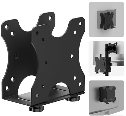 Adjustable Thin Client Mini PC Vesa Mount to Wall, Under Desk, Attached to Monitor Arm and Stand Pole for HP, Dell, Bosgame Ryzen 5, GMKtec K11, Bmax B3, KAMRUI E3B, NUC, Mac mini and Small CPUs