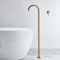Robinet pour Baignoire Ilot Encastrable Col de Cygne Mitigeur Monocommande Baignoire à Poser,Or Rose