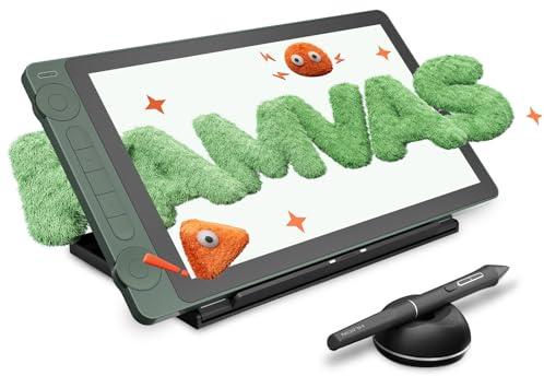HUION Kamvas 13 (Gen 3) SE - Tableta gráfica con pantalla de vidrio de lona antirreflejos de 13.3 pulgadas con PenTech 4.0, presión de bolígrafo 16384 para PC, Mac, Android
