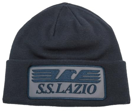 Cappello a Maglia con patch pelle ricamato SS LAZIO Prodotto Ufficiale