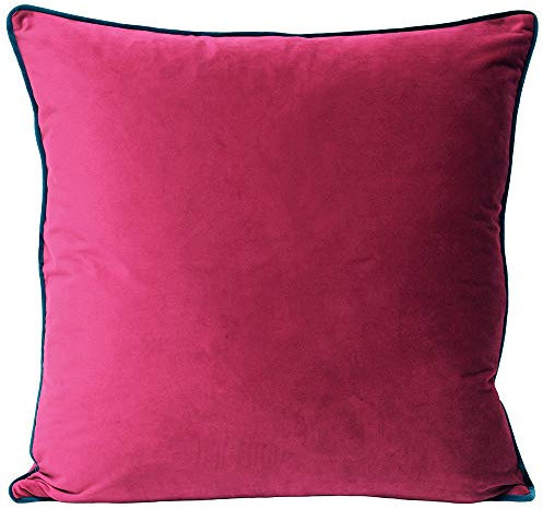 Paoletti Meridian Kissenbezug, Polyester, Raspberry/Teal, 55 x 55cm
