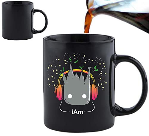 Acen Merchandise Cadeau Original pour Amateurs de Café | iAm – Mug Noir Humoristique Geek | Tasse Cadeau Noël Bureau | Convient pour Lave-Vaisselle et Micro-Ondes – Tasse 11 oz