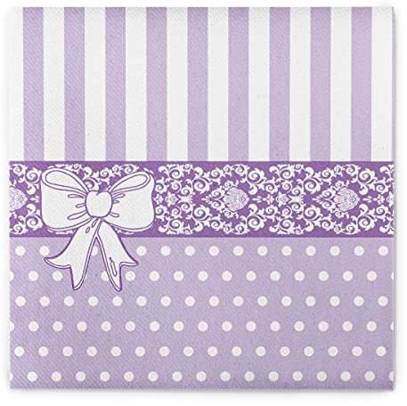 Sovie HOME Serviette Bine | Airlaid-Servietten 40x40 cm | hochwertige Einweg-Servietten für Hochzeit oder Feiern | extrem saugstark & stoffähnlich | 12 Stück (Lila)
