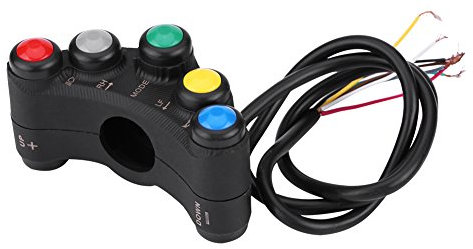 Qiilu 22mm 12V Interruptor del manillar de motocicleta Luz delantera ENCENDER/APAGAR la luz de niebla