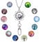 SUNNYCLUE 1 Set 30 Femmes Bureau Longe ID Badges Titulaire Collier avec 12 pcs Alliage Breakaway Strass Snap Boutons Charmes Bijoux Pendentif Clip Pour Les Clés (Arbre de Vie)