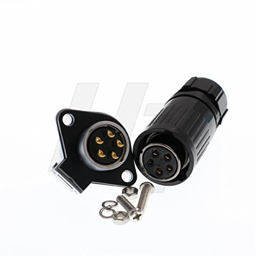 HangTon HP20 5 Pin Power Connector Cable Female Plug Male Socket Waterproof for Automotive Marine Devices Machines