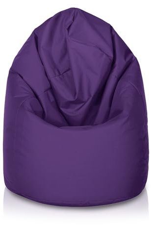 Bepouf - Pouf a Sacco Morbido in Poliestere con Imbottitura in Palline di Polistirolo, Poltrona a Sacco Adatta per Camera e Salotto - Dimensione Media 110x70, Colore Viola
