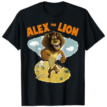 Madagascar Alex The Lion Desert Text Poster T-Shirt