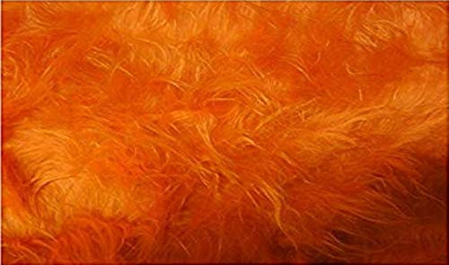 StoffBook ORANGE OEKO-TEX LANGHAAR FLOKATI FELL DIY REQUISITEN FOTOSHOOTING KARNEVAL, B707