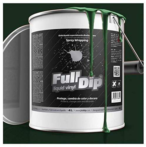 AutoFullCar - Full Dip Pintura para Coche Verde Militar Bote 4 litros - Listo para Aplicar